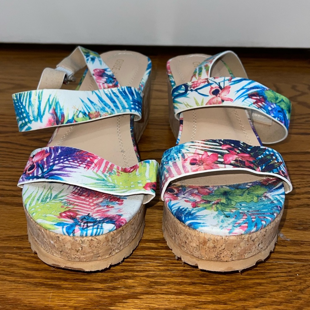 Chase + Chloe Platform Wedge Sandals